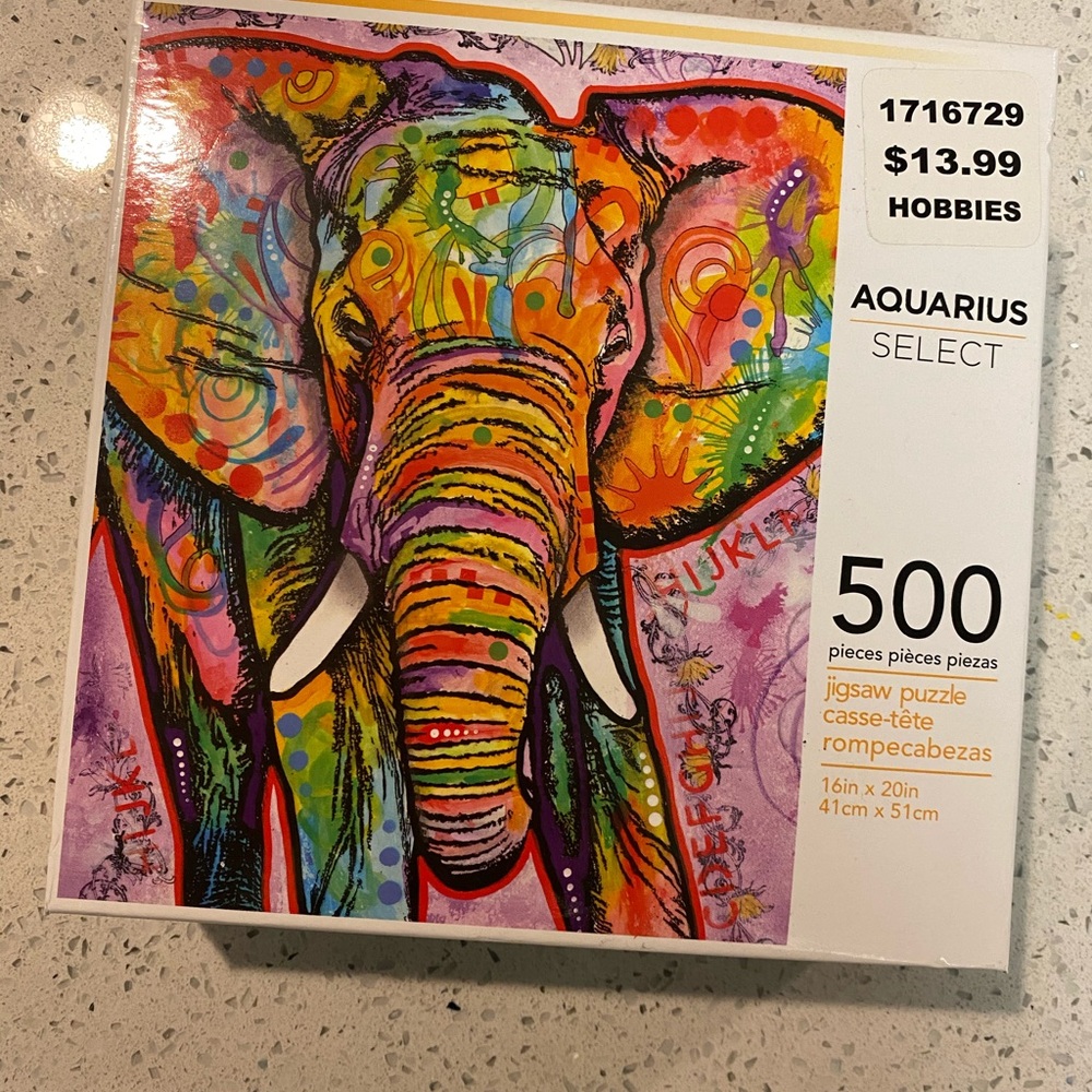 Abstract Elephant 500 Piece Puzzle